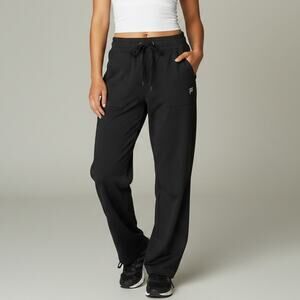 Fila Sport Performance Straight Leg Sweatpants NWT Women's Sz M Black Drawstring